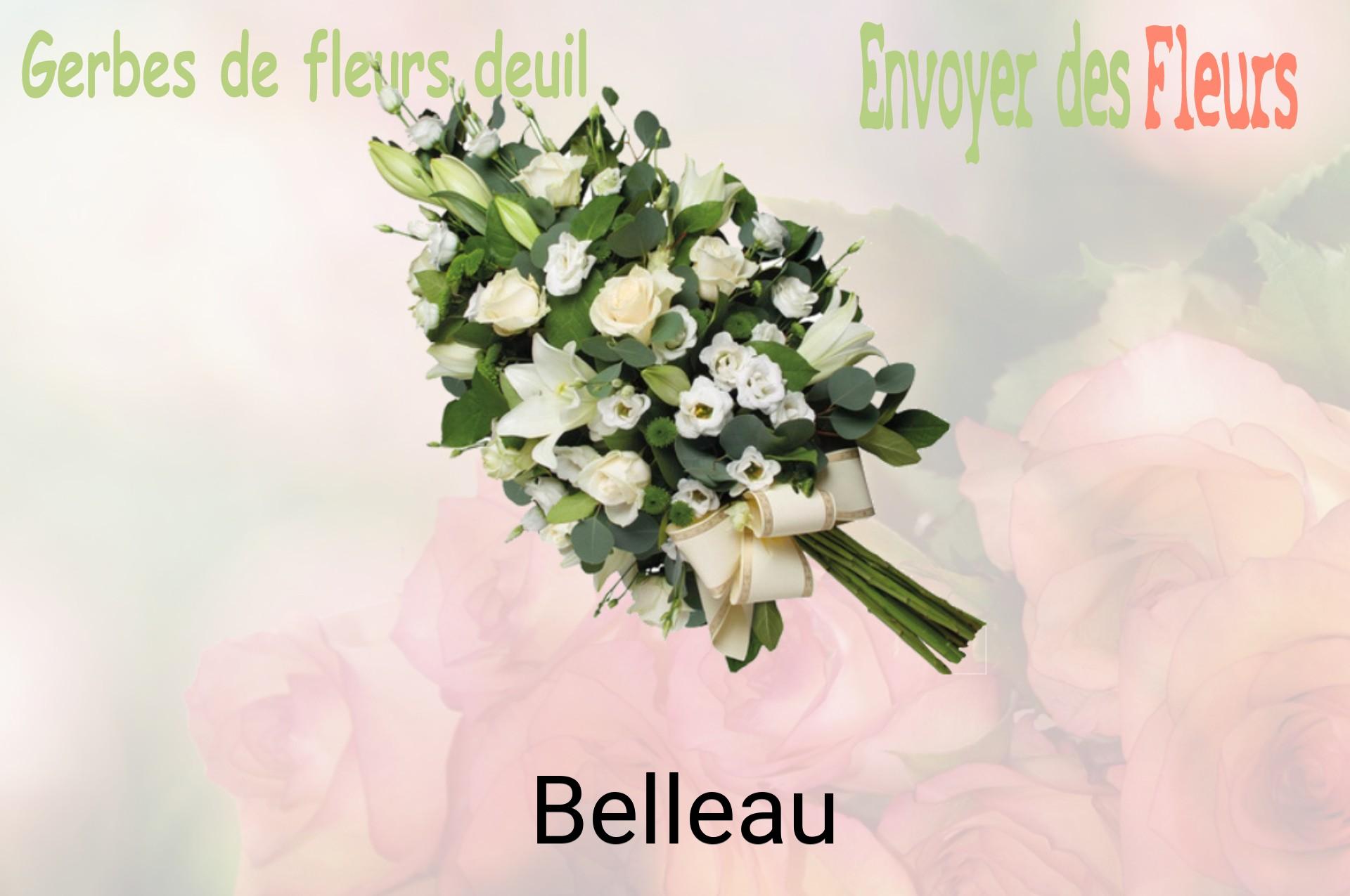 Gerbe de fleurs de deuil livrée à Belleau